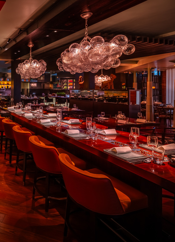 Long table for 12 at Amaya 
